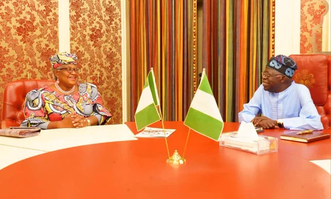 WTO Director General Okonjo-Iweala and President Tinubu Hold Meeting at Aso Villa